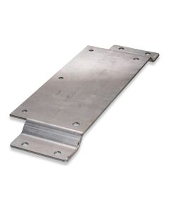 Connecting plate for litter scraper in end set double-blade