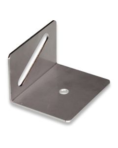 Angle for floor mounting for   plastic plate/tube feeder
