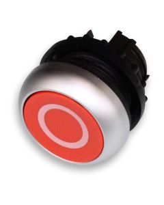 Push button front M22 stop 0 red M22-D-R-X0