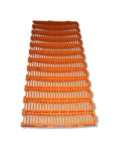 Kunststoffrost 1200x500 orange offen für Ferkel