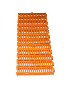 Kunststoffrost 1200x400 orange offen für Ferkel (Typ A)