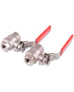 Ball valve 3/8" fm/fm SST EN10226 f/sealing strip