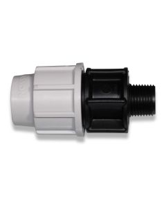 Adapter union PP 20x 1/2"m NP16 f/PE pipe