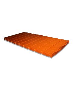 Kunststoffrost 1000x500 orange 10% Schlitzanteil für Ferkel